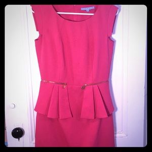 Pink structured work dress